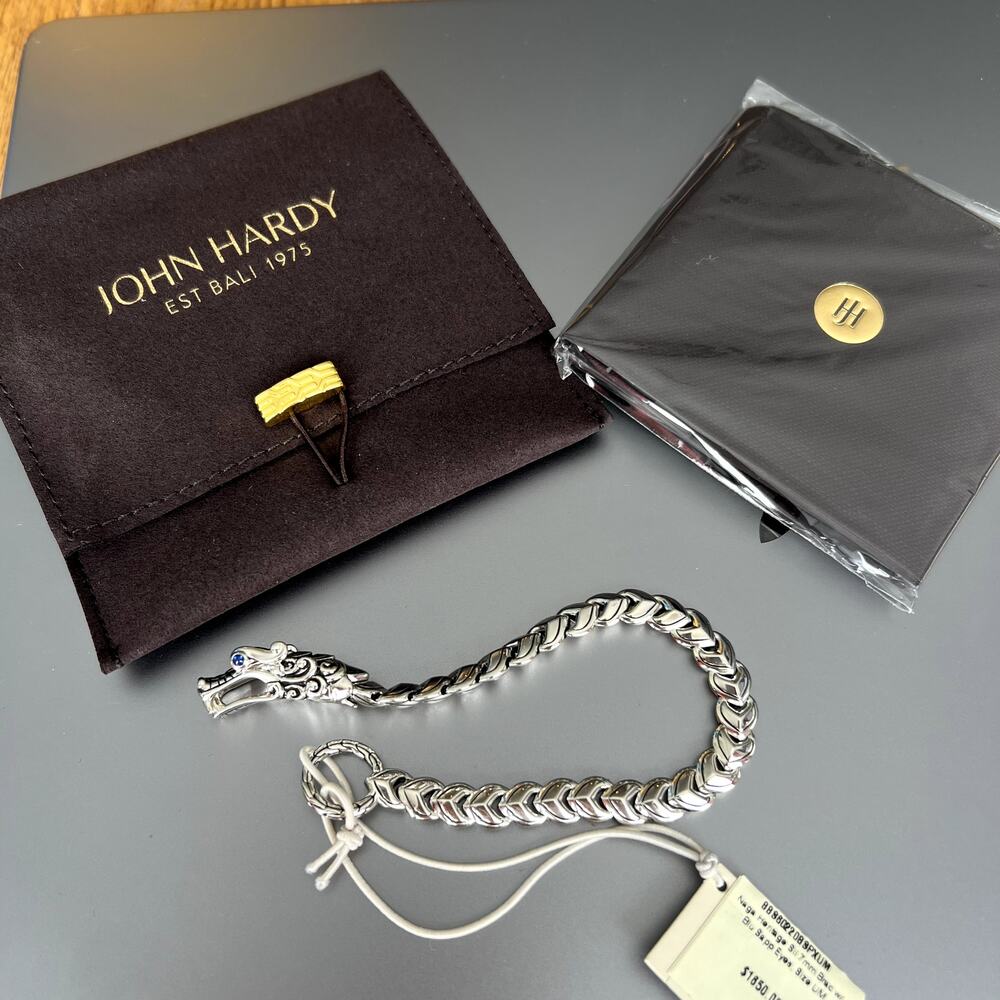 John Hardy Naga DragonBracelet Sterling Silver 7mm unisex NEW - Picture 8 of 8